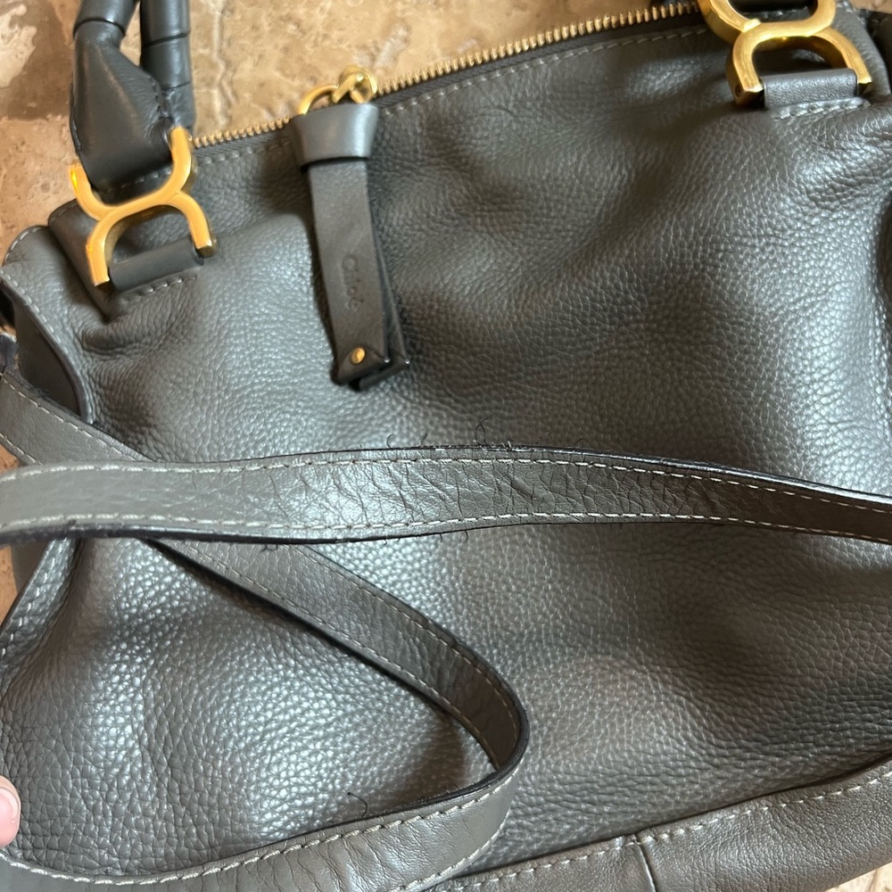 Chloe “Marcie” satchel bag in grey. Beautiful bag, excellent used condition! - Picture 14 of 15